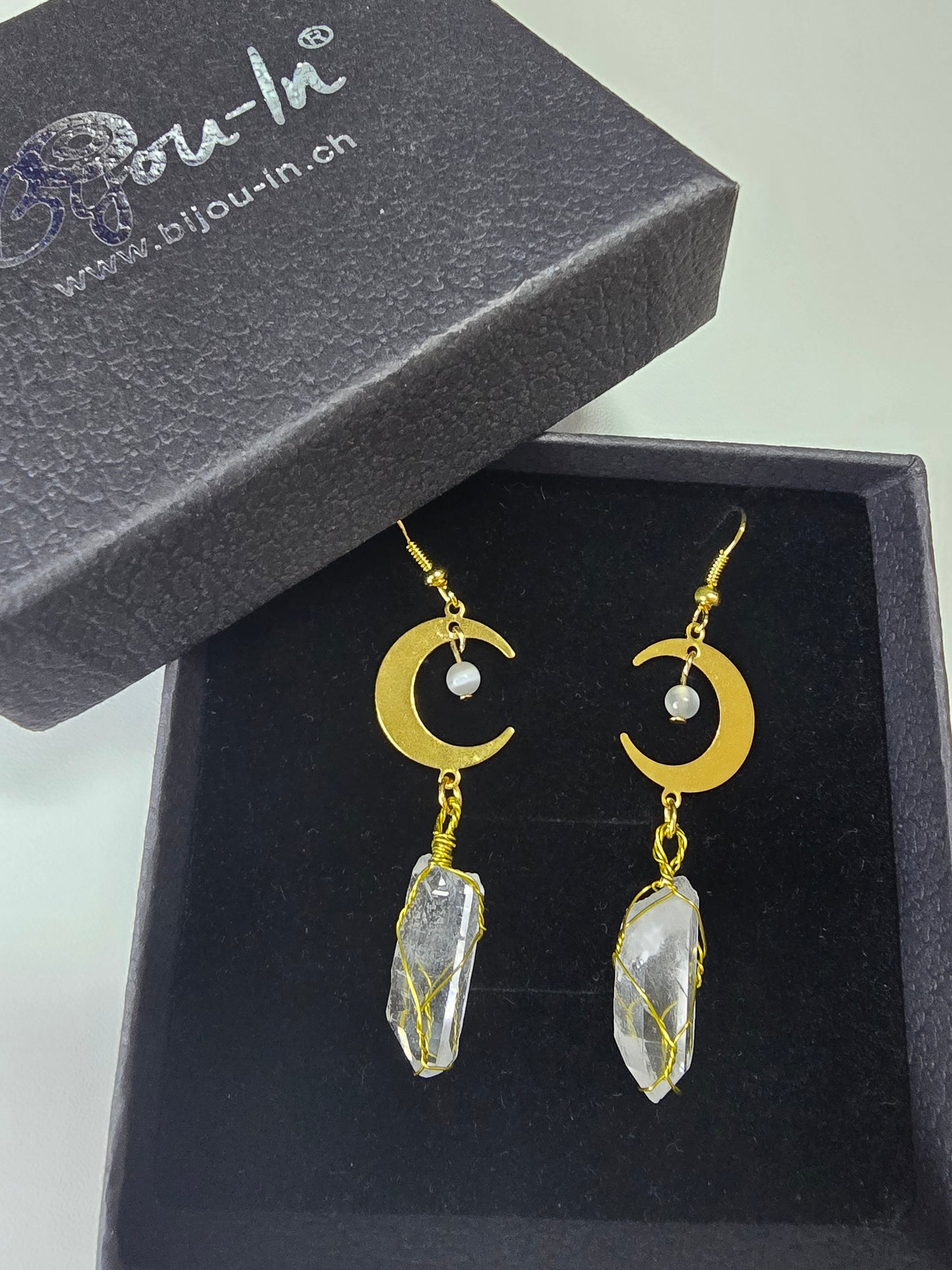 Luna - Bergkristall / Ohrschmuck