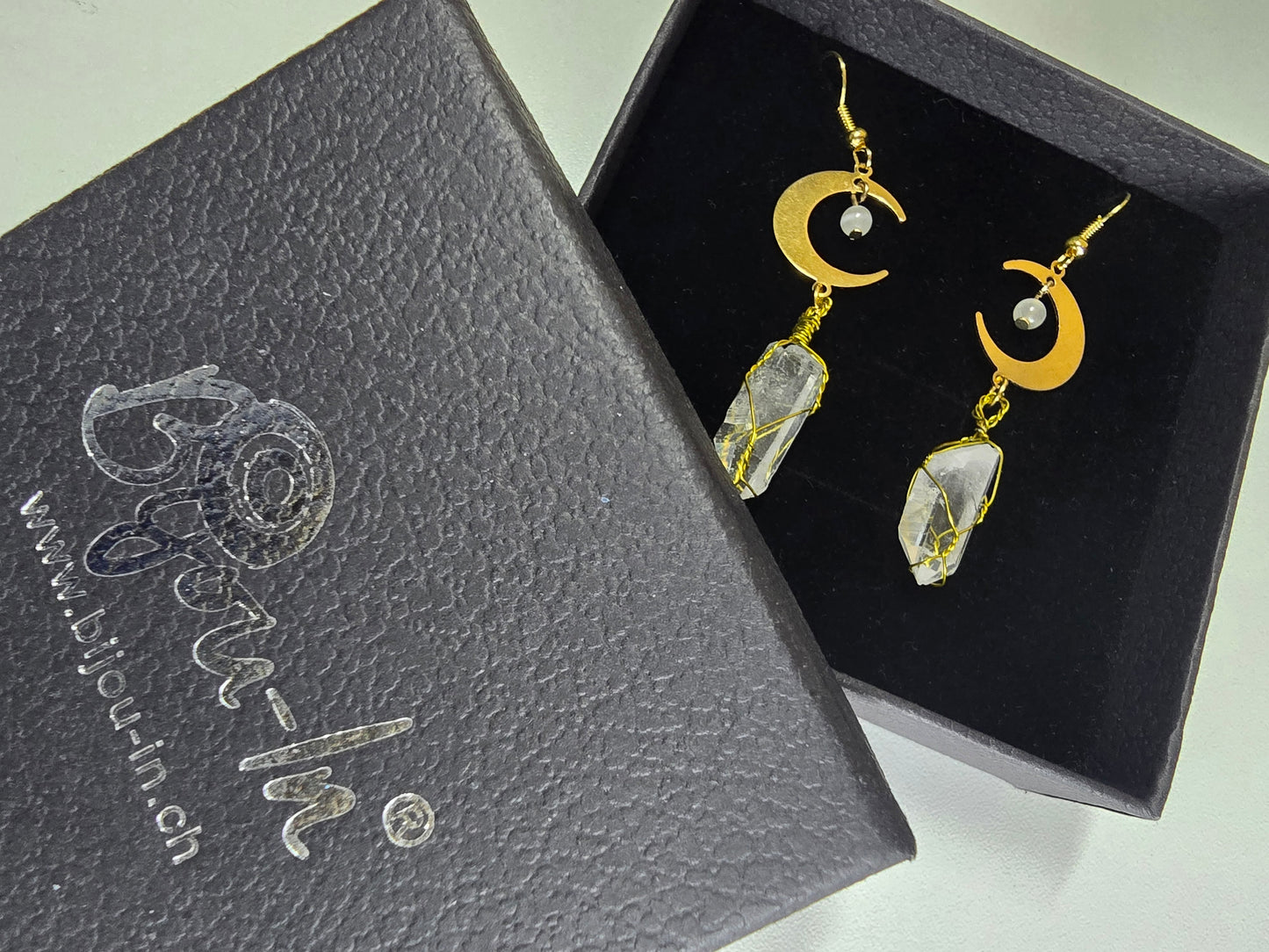 Luna - Bergkristall / Ohrschmuck