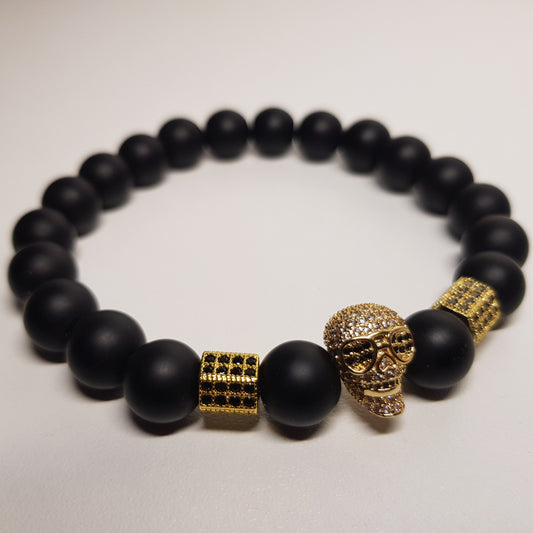 Johny / Onyx Armband Skull