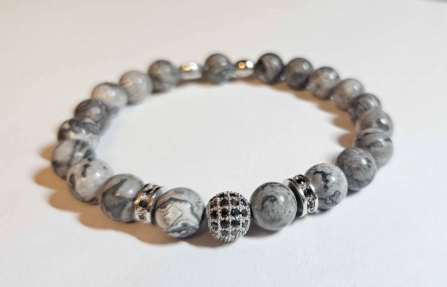 Grey Jaspis / Armkette