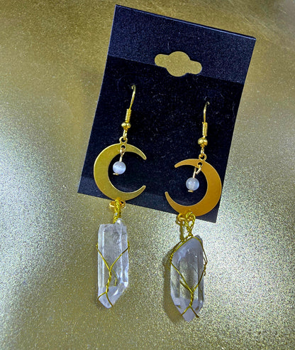 Luna - Bergkristall / Ohrschmuck