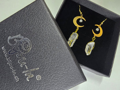 Luna - Bergkristall / Ohrschmuck