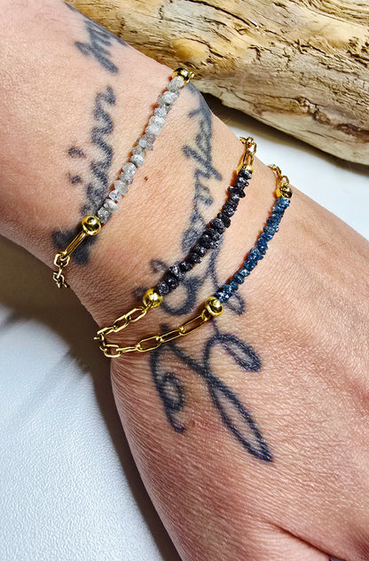 Arza / Rohdiamant Armkette Gold