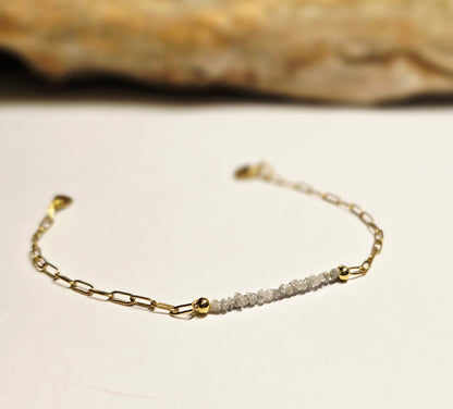 Arza / Rohdiamant Armkette Gold