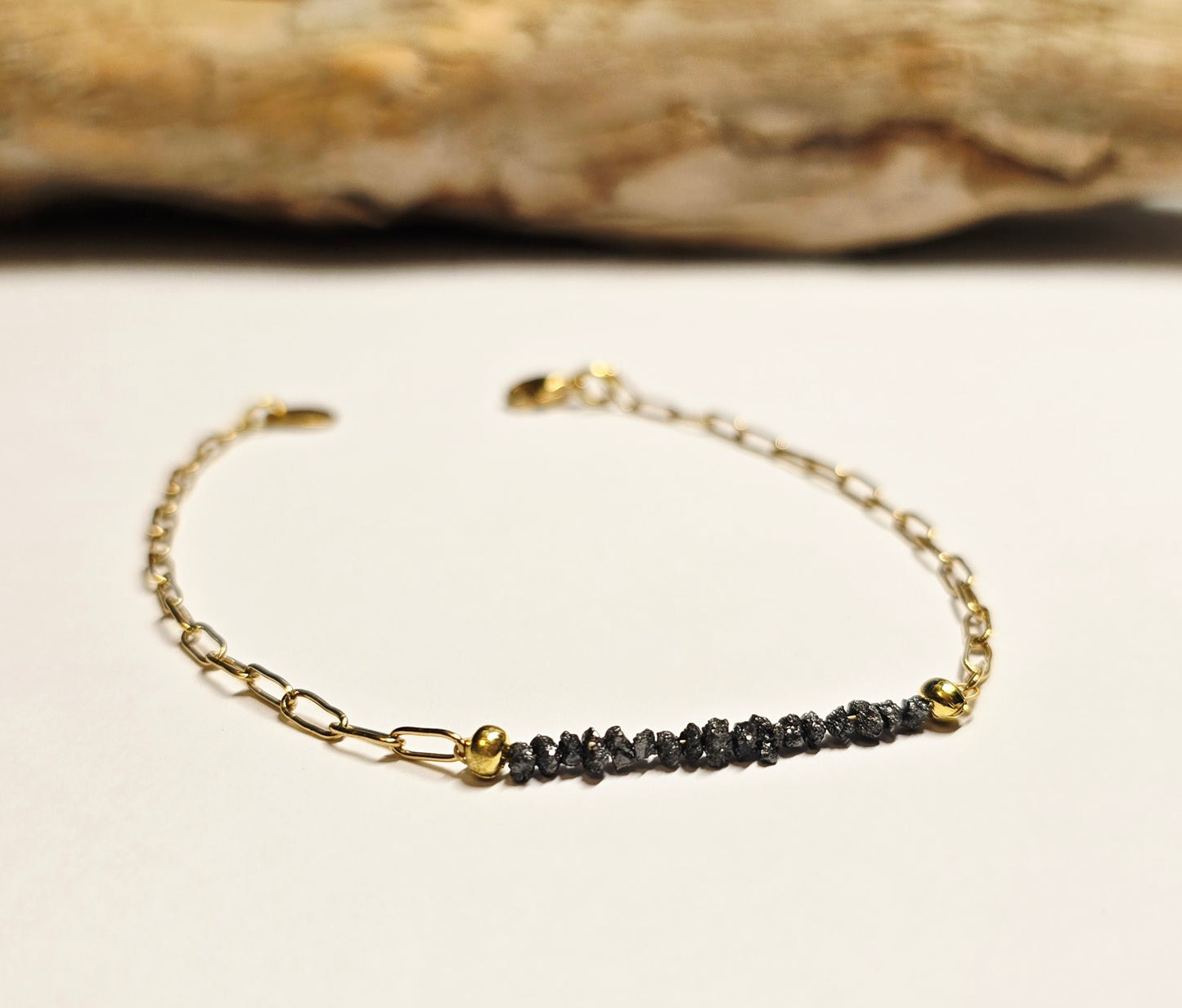Arza / Rohdiamant Armkette Gold