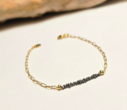 Arza / Rohdiamant Armkette Gold